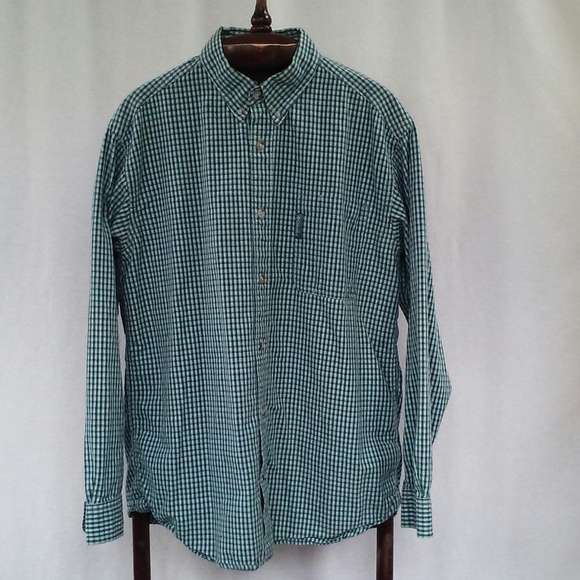 Columbia Other - Columbia shirt M Green check LS Button-down collar